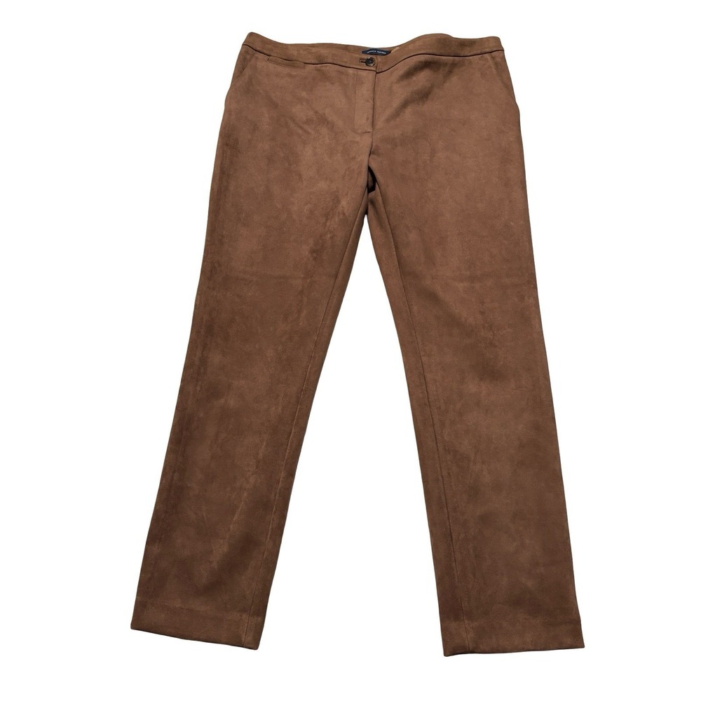 Tommy Hilfiger‎ Women's Faux Sueded Brown Pants Size 12 - 37 x 30